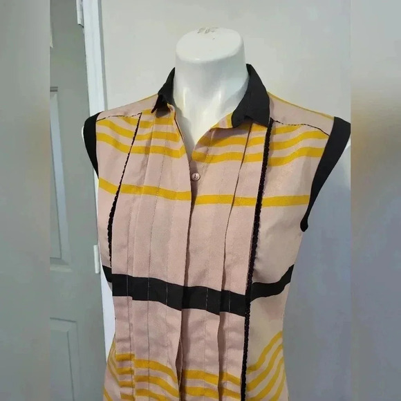 Jason Wu for Target Striped Button Down Pleated Details Shift Dress(XS) - Picture 9 of 12